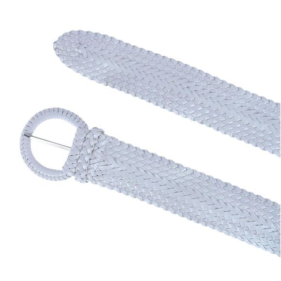 CTM Women's Braided Wide Belt with Matching Buckle - Picture 2 of 4